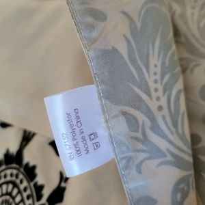 Black and Champagne flocked damask table square